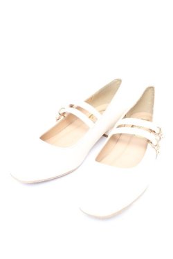 画像1: F&A / ダブルストラップスクエアトゥパンプス M アイボリー Y-25-11-24-029-LO-SH-SZ-ZY