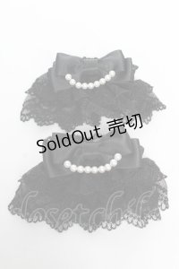 Angelic Pretty / チュールレースお袖とめ  黒 Y-25-11-24-004-AP-ZA-SZ-ZY