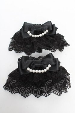 画像1: Angelic Pretty / チュールレースお袖とめ  黒 Y-25-11-24-004-AP-ZA-SZ-ZY