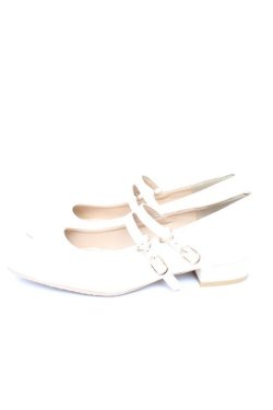 画像2: F&A / ダブルストラップスクエアトゥパンプス M アイボリー Y-25-11-24-029-LO-SH-SZ-ZY