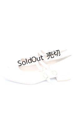 画像2: F&A / ダブルストラップスクエアトゥパンプス M アイボリー Y-25-11-24-029-LO-SH-SZ-ZY