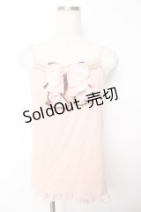 axes femme / BIGリボンキャミソール  ピンク Y-25-11-24-031-AX-TO-SZ-ZY