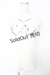 axes femme / BIGリボンキャミソール  生成り Y-25-11-24-032-AX-TO-SZ-ZY