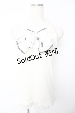 画像1: axes femme / BIGリボンキャミソール  生成り Y-25-11-24-032-AX-TO-SZ-ZY