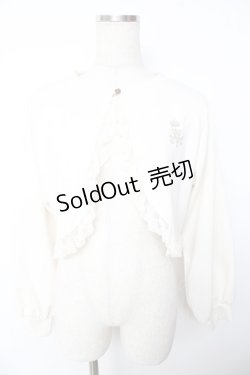 画像1: m petit by misako / MSKバラBフリルボレロ S 中白 Y-25-11-24-034-LO-TO-SZ-ZY