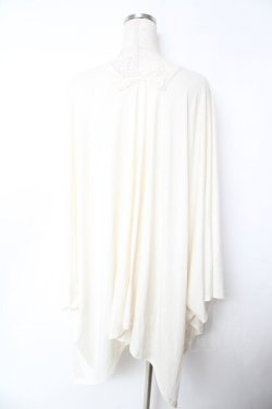 画像2: axes femme / バラ釦付UVイレヘムポンチョ 750×710 生成り Y-25-11-24-036-AX-TO-SZ-ZY