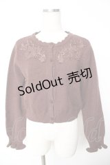 m petit by misako / AM バラレースニットカーディガン M 中茶 Y-25-11-24-038-LO-TO-SZ-ZY