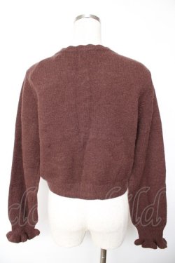 画像2: m petit by misako / AM バラレースニットカーディガン M 中茶 Y-25-11-24-038-LO-TO-SZ-ZY