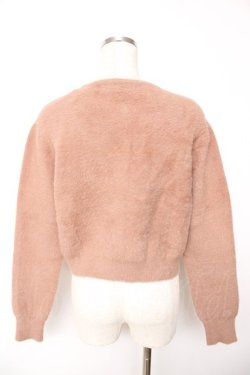 画像2: an another angelus / ランダムパールシャギーニットカーディガン F ブラウン Y-25-11-24-039-CA-TO-SZ-ZY