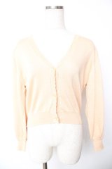 F&A / シアーフラワー釦UVカットニットカーディガン F ライトオレンジ Y-25-11-24-040-LO-TO-SZ-ZY