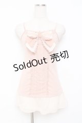 axes femme / /レースリボンキャミソール M 淡ピンク Y-25-11-26-027-AX-TO-SZ-ZY