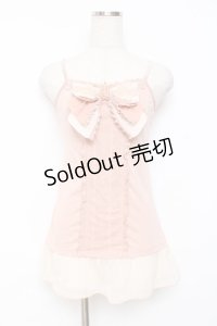 axes femme / /レースリボンキャミソール M 淡ピンク Y-25-11-26-027-AX-TO-SZ-ZY