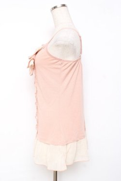 画像2: axes femme / /レースリボンキャミソール M 淡ピンク Y-25-11-26-027-AX-TO-SZ-ZY