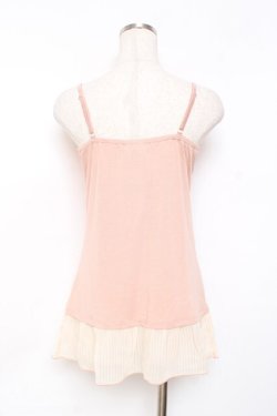 画像3: axes femme / /レースリボンキャミソール M 淡ピンク Y-25-11-26-027-AX-TO-SZ-ZY