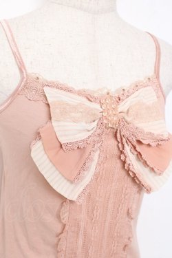 画像4: axes femme / /レースリボンキャミソール M 淡ピンク Y-25-11-26-027-AX-TO-SZ-ZY