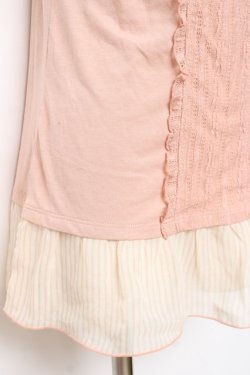 画像5: axes femme / /レースリボンキャミソール M 淡ピンク Y-25-11-26-027-AX-TO-SZ-ZY