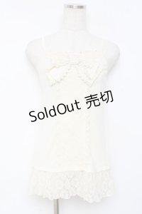 axes femme / /レースリボンキャミソール M 生成り Y-25-11-26-028-AX-TO-SZ-ZY