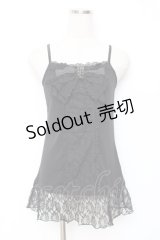 axes femme / /レースリボンキャミソール M 黒 Y-25-11-26-029-AX-TO-SZ-ZY