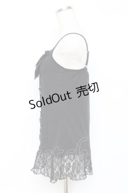 画像2: axes femme / /レースリボンキャミソール M 黒 Y-25-11-26-029-AX-TO-SZ-ZY