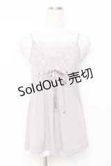 axes femme / はしごレースリボンキャミソール M ラベンダー Y-25-11-26-030-AX-TO-SZ-ZY
