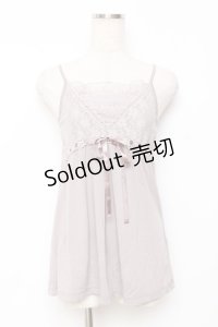 axes femme / はしごレースリボンキャミソール M ラベンダー Y-25-11-26-030-AX-TO-SZ-ZY