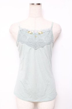 画像1: axes femme / バラ×ビジューキャミ M ミント Y-25-11-26-031-AX-TO-SZ-ZY