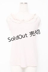 axes femme / エレガント襟タンク M 淡ピンク Y-25-11-26-032-AX-TO-SZ-ZY