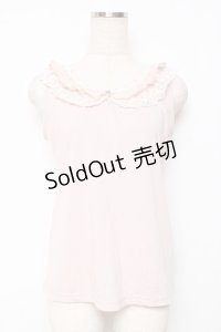 axes femme / エレガント襟タンク M 淡ピンク Y-25-11-26-032-AX-TO-SZ-ZY