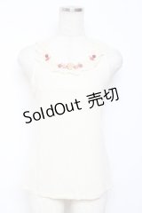 axes femme / ガーデンフリルレースタンク M 生成り Y-25-11-26-033-AX-TO-SZ-ZY