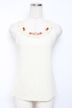 画像1: axes femme / ガーデンフリルレースタンク M 生成り Y-25-11-26-033-AX-TO-SZ-ZY