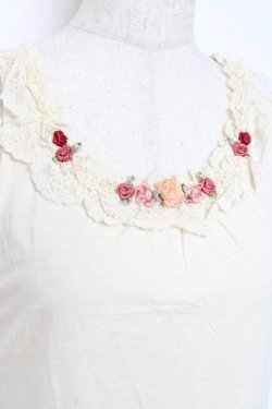 画像3: axes femme / ガーデンフリルレースタンク M 生成り Y-25-11-26-033-AX-TO-SZ-ZY