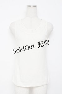 axes femme / バラレース使いフライスタンク M 生成り Y-25-11-26-034-AX-TO-SZ-ZI