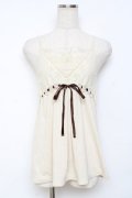 axes femme / はしごレースリボンキャミソール M 生成り Y-25-11-26-035-AX-TO-SZ-ZY