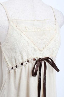 画像3: axes femme / はしごレースリボンキャミソール M 生成り Y-25-11-26-035-AX-TO-SZ-ZY