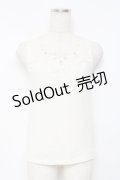 axes femme / /ビジュー×レースタンクトップ M 生成り Y-25-11-26-036-AX-TO-SZ-ZI