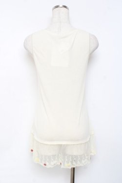 画像2: axes femme / 裾フラワータンク M 生成り Y-25-11-26-037-AX-TO-SZ-ZY