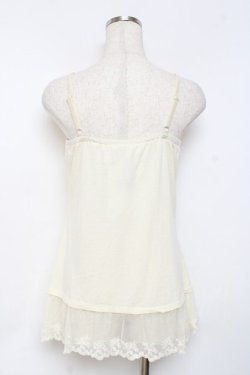 画像2: axes femme / ミニバラキャミ M 生成り Y-25-11-26-038-AX-TO-SZ-ZY