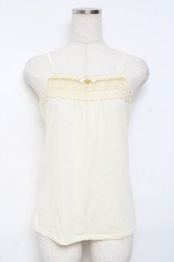 画像1: axes femme / レース×ビジューキャミ M 生成り Y-25-11-26-039-AX-TO-SZ-ZY