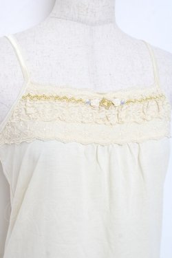 画像3: axes femme / レース×ビジューキャミ M 生成り Y-25-11-26-039-AX-TO-SZ-ZY