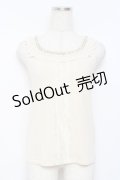 axes femme / ビーズラインタンクトップ M 生成り Y-25-11-26-040-AX-BL-SZ-ZY