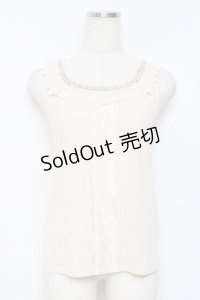 axes femme / ビーズラインタンクトップ M 生成り Y-25-11-26-040-AX-BL-SZ-ZY