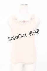axes femme / ガーデンフリルレースタンク M 淡ピンク Y-25-11-26-041-AX-TO-SZ-ZY