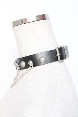 画像2: SEX POT ReVeNGe / スカルスタッズチョーカー  黒 Y-25-11-26-006-SP-AC-SZ-ZY