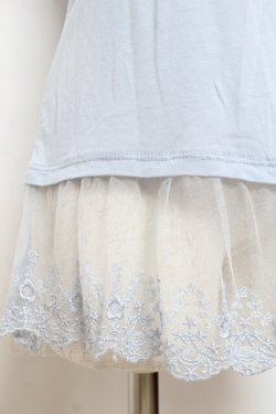 画像4: axes femme / 裾レースホルター付きタンクトップ M サックス Y-25-11-26-043-AX-TO-SZ-ZY