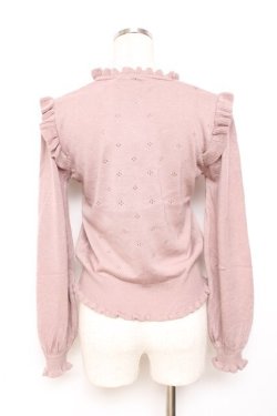 画像2: axes femme POETIQUE / リボン刺繍ブロッキングプルオーバー M ピンク Y-25-11-26-046-AX-TO-SZ-ZY