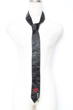 画像1: Sixh / DIABOLIK LOVERSコラボネクタイ  黒 Y-25-11-26-007-HN-ZA-SZ-ZY