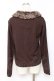 画像2: axes femme / 袖刺繍ファーティペ付きカーディガン M 茶 Y-25-11-26-050-AX-TO-SZ-ZY (2)