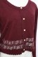 画像3: axes femme / メロディー刺繍カーディガン M ワイン Y-25-11-26-051-AX-TO-SZ-ZY (3)