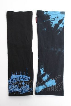 画像1: ALGONQUINS / アームカバー  黒×青 Y-25-11-26-008-AL-ZA-SZ-ZY
