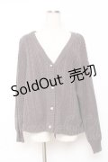 axes femme / バックリボンニットカーデ  グレー Y-25-11-26-065-AX-TO-SZ-ZI